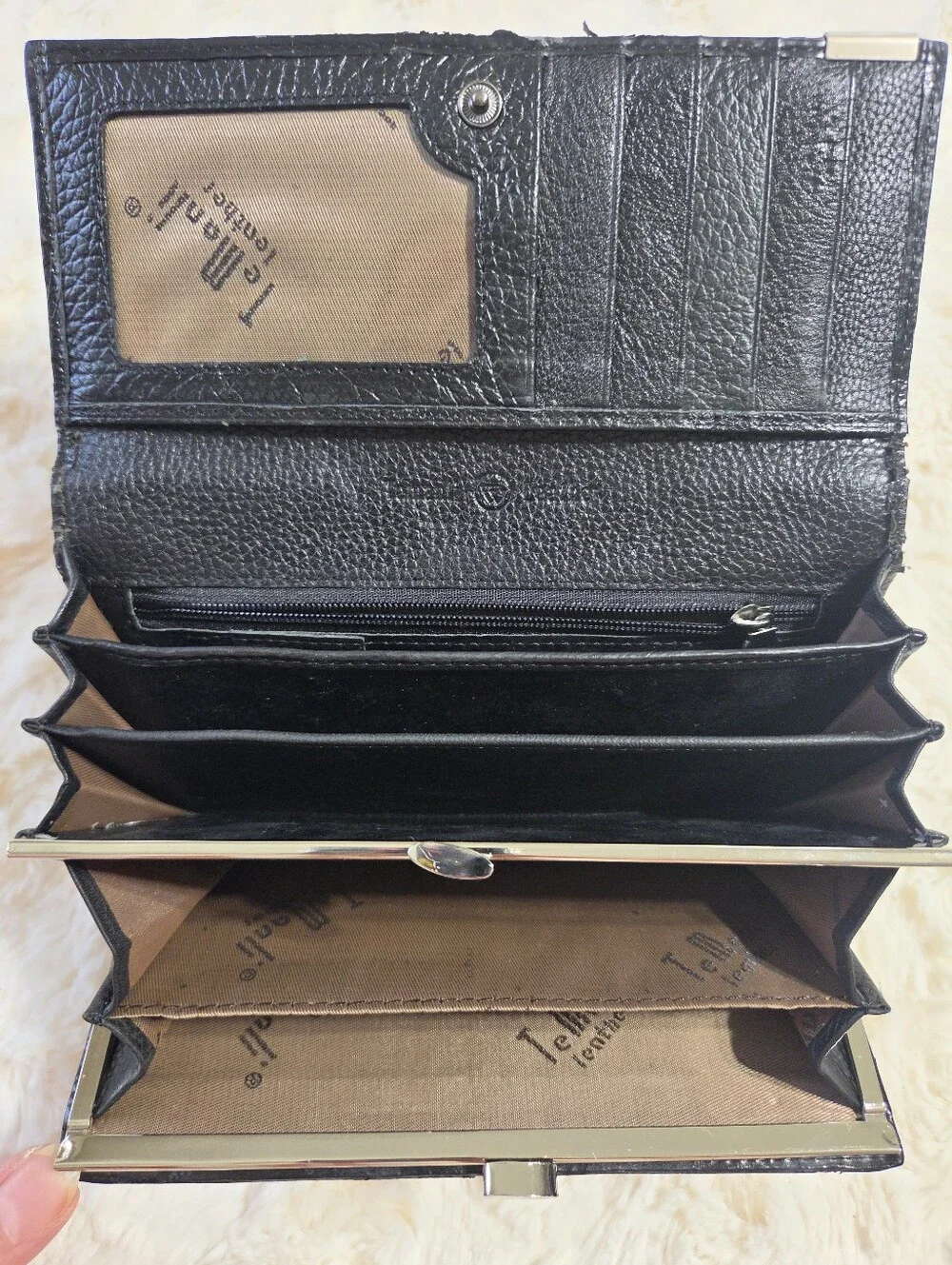 TeManli - Vintage Genuine Leather Patchwork Wallet